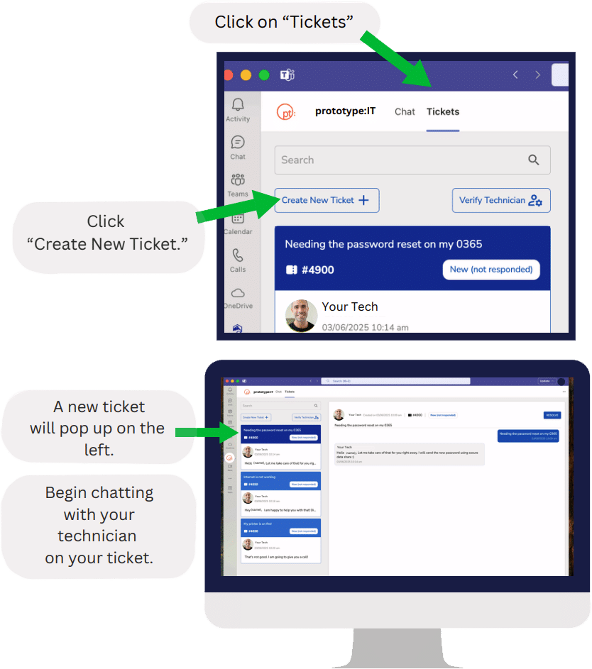 Create a Ticket Resized Cloud Managed Services technician